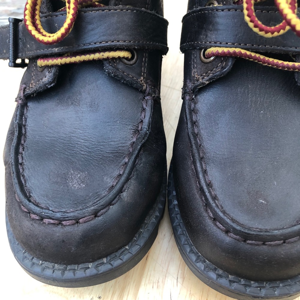 Polo Ralph Lauren Ranger Hi II Polo Bear Boots Boys 1 US Brown Leather Buckle - Picture 6 of 16